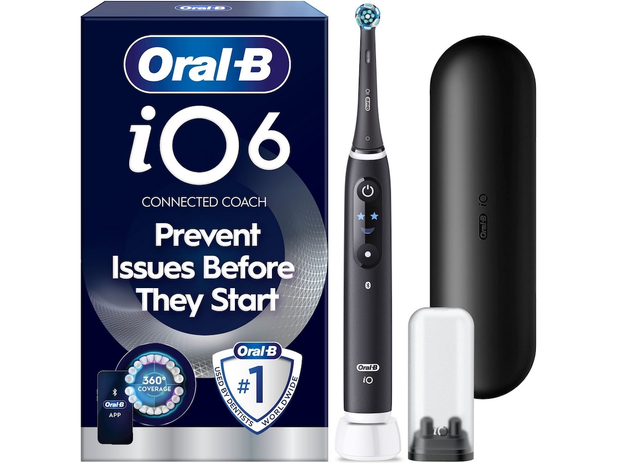 Oral-B iO6 elektrisk tandborste (svart) Eltandborste