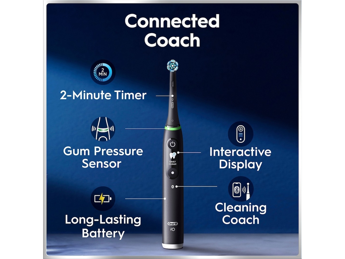 Oral-B iO6 elektrisk tandborste (svart) Eltandborste