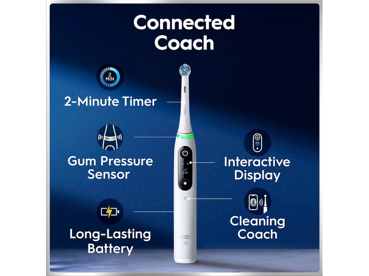 Oral-B iO6 elektrisk tandborste (vit) Tillbehör till tandvård