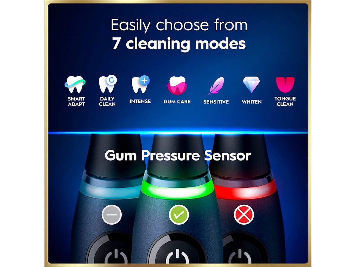Oral-B iO9 elektrisk tandborste (blå) Tillbehör till tandvård