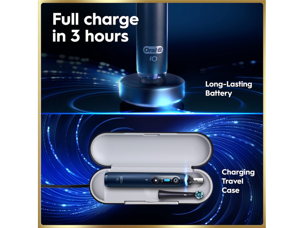Oral-B iO9 elektrisk tandborste (blå) Tillbehör till tandvård