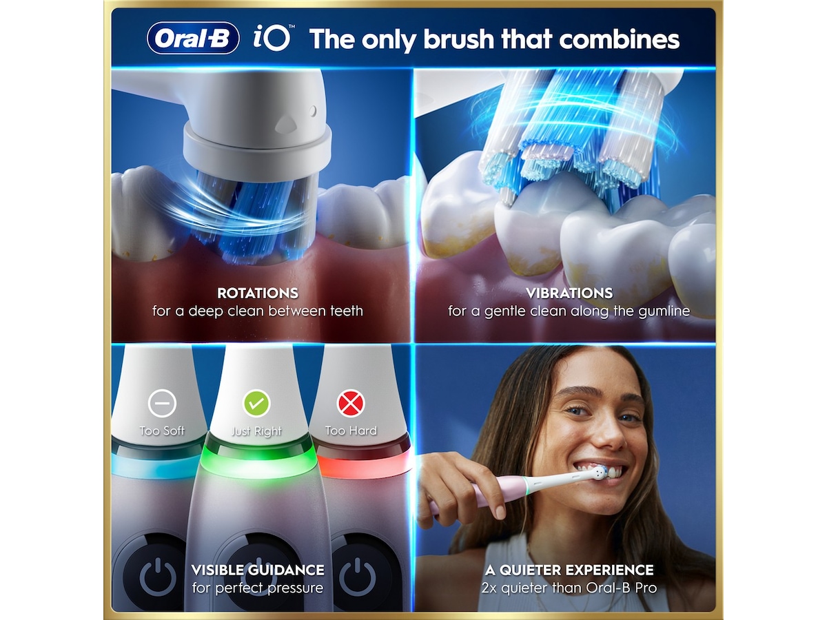 Oral-B iO9 elektrisk tandborste (rosa) Tillbehör till tandvård