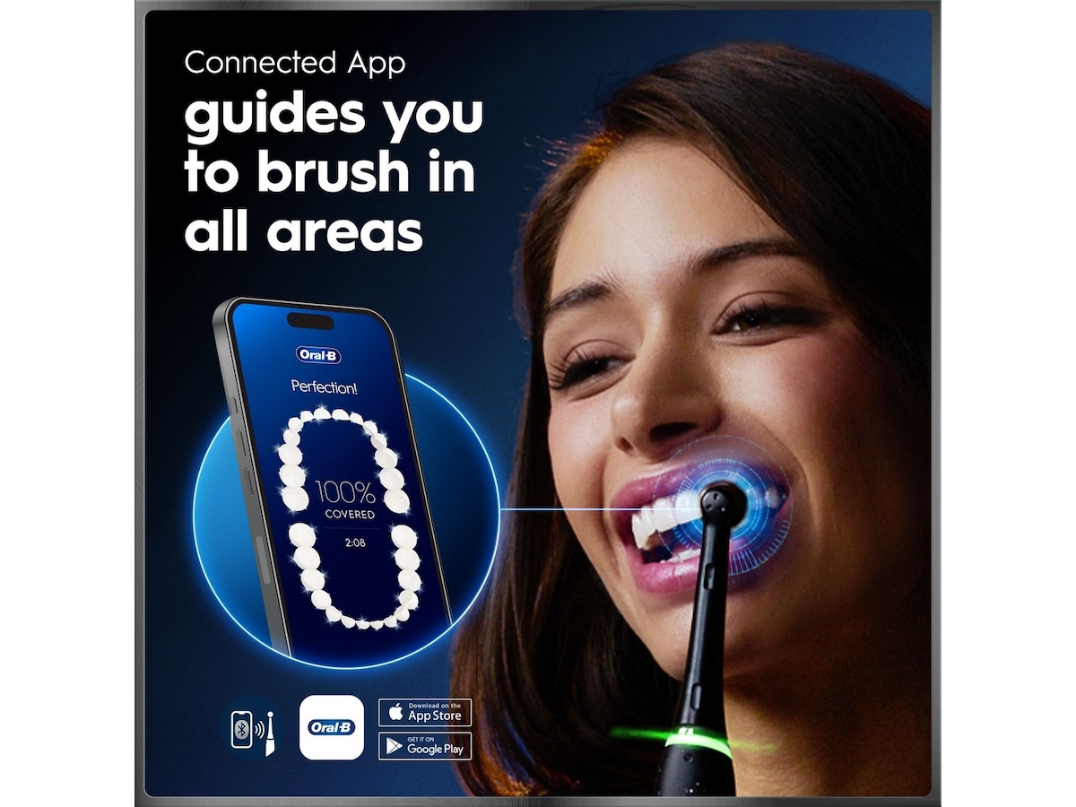 Oral-B iO10 elektrisk tandborste (svart) Tillbehör till tandvård