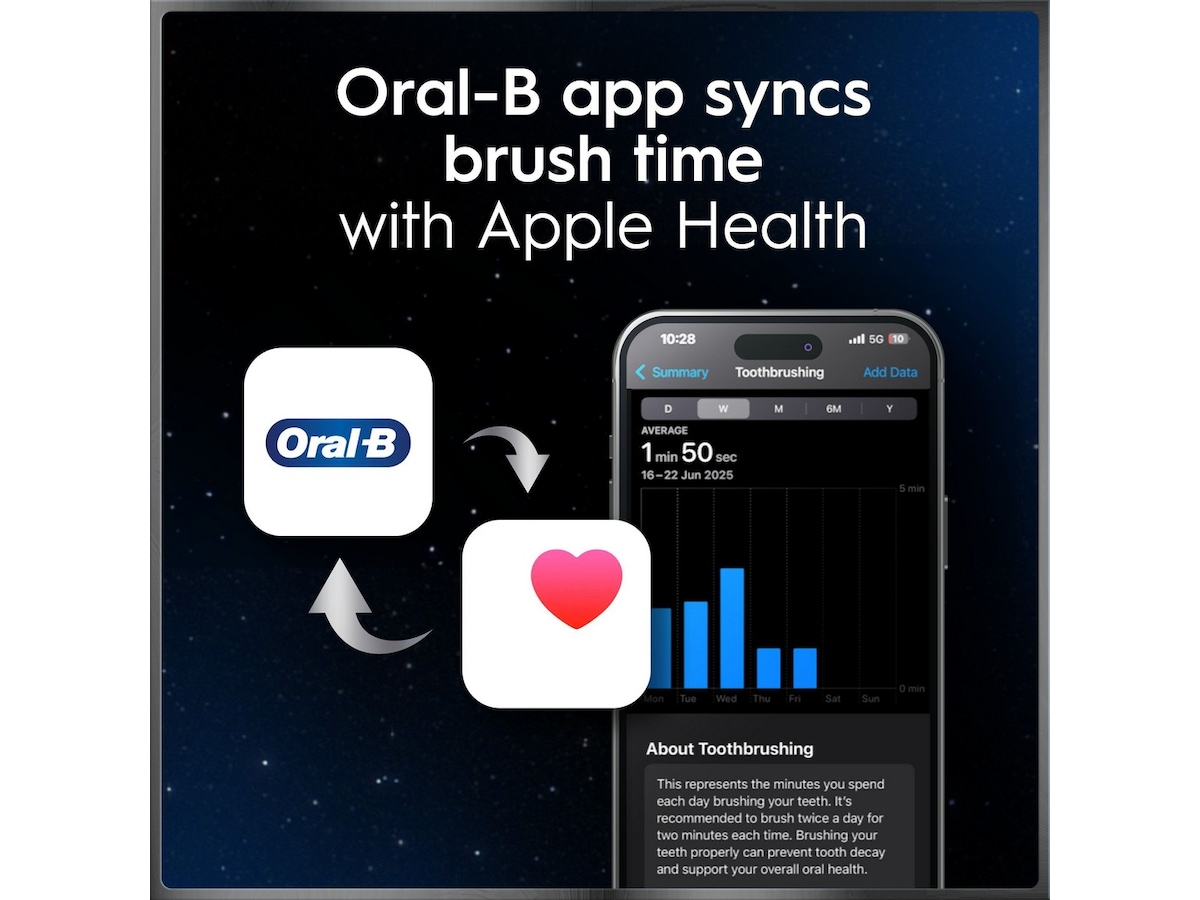 Oral-B iO10 elektrisk tandborste (svart) Tillbehör till tandvård
