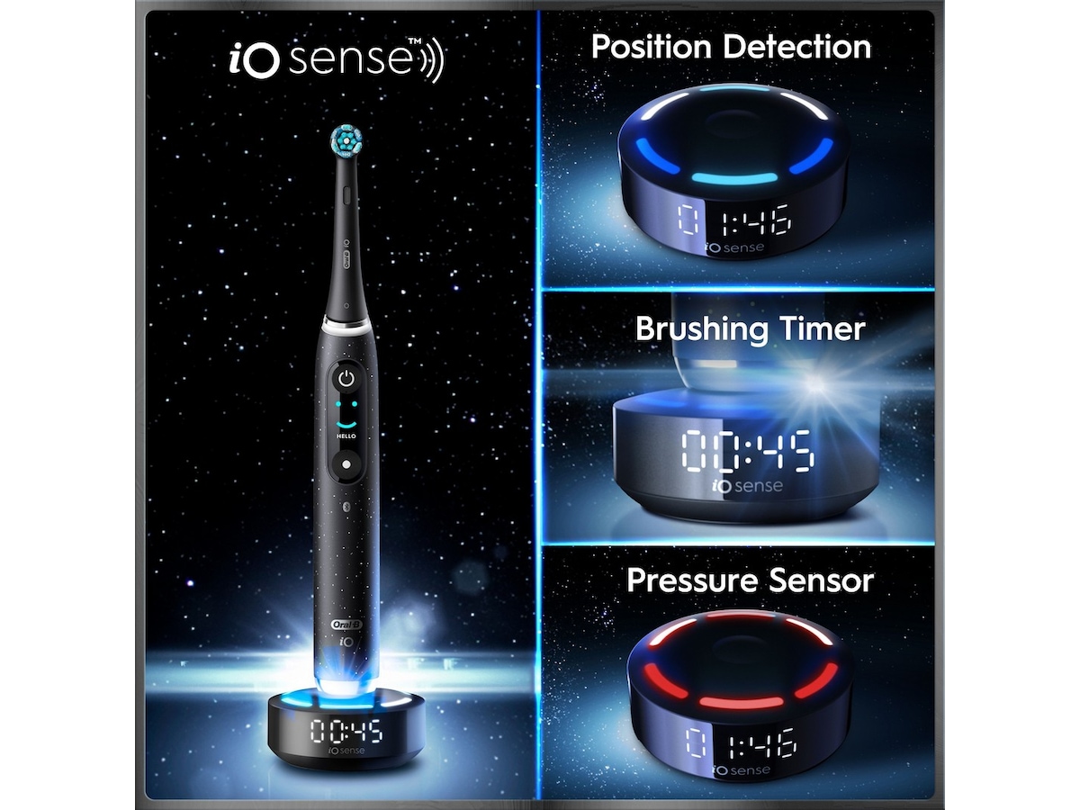 Oral-B iO10 elektrisk tandborste (svart) Tillbehör till tandvård