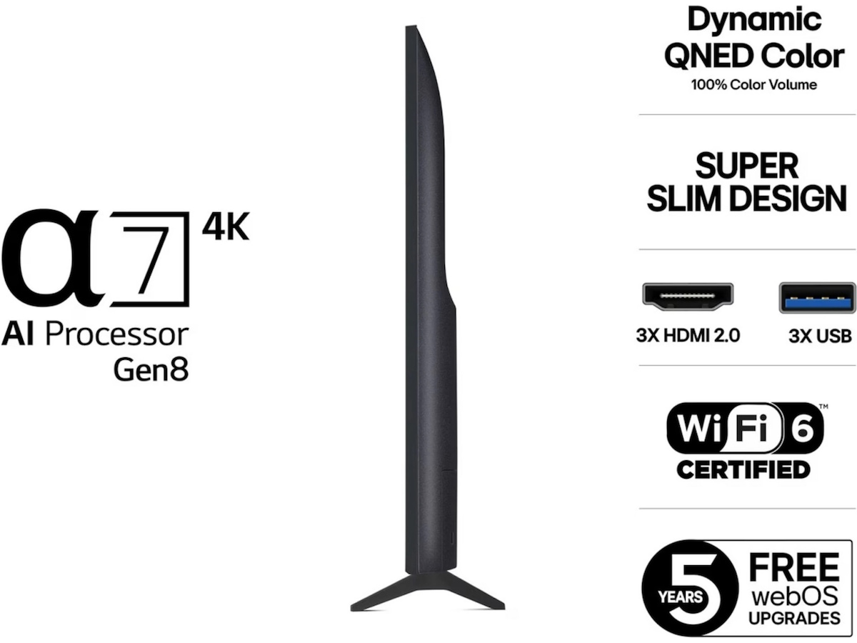 LG 65'' QNED7E AI 4k 65QNED7EA6B (2025) + soundbar 20 - 49 tums TV