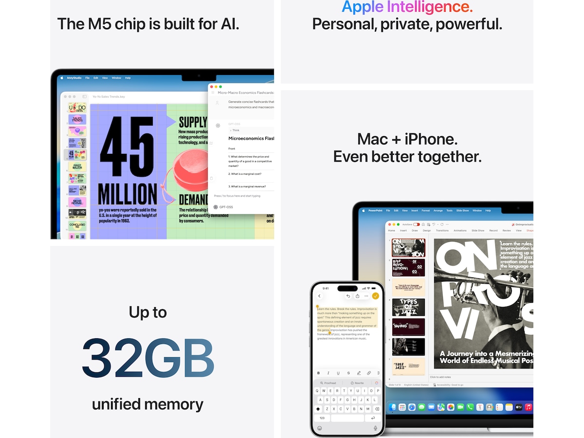MacBook Air 15" M5 (2026) 1TB (midnatt) Datorer - Bärbara / laptop