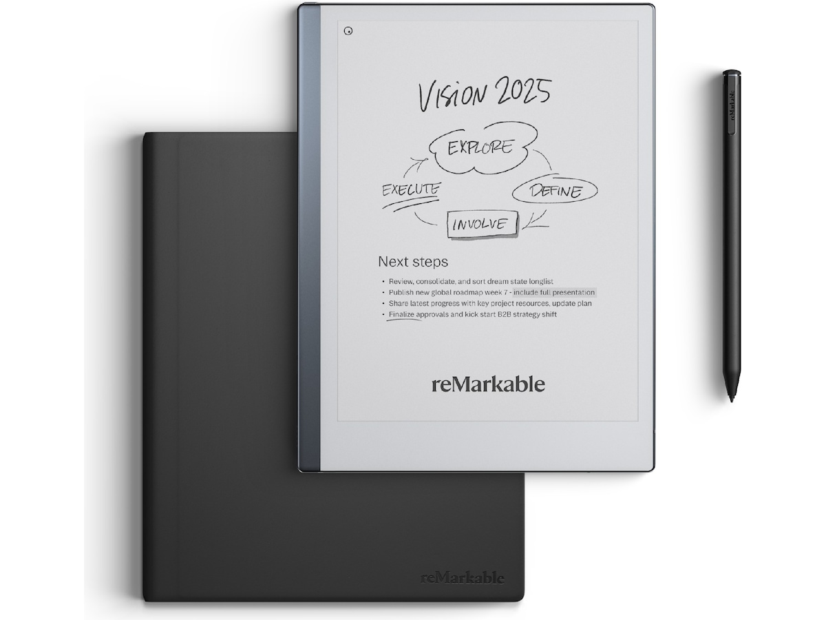 reMarkable 2 10,3" 8 GB inkl. Marker Plus och Book Folio (svart läder) -B-Grade Demo övrigt i datorer