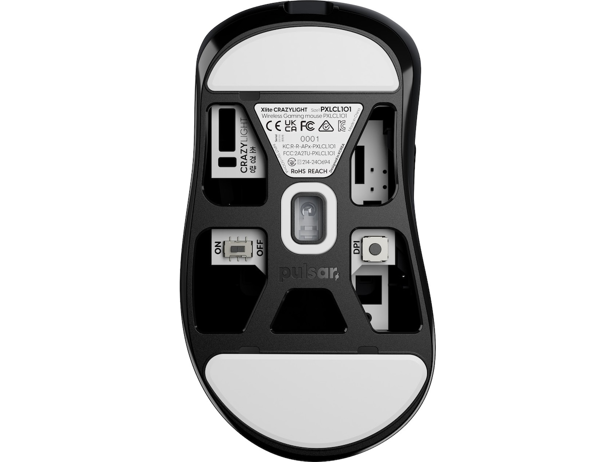 Pulsar Xlite CRAZYLIGHT trådlös gamingmus medium (jet black) -B-Grade Demo mus