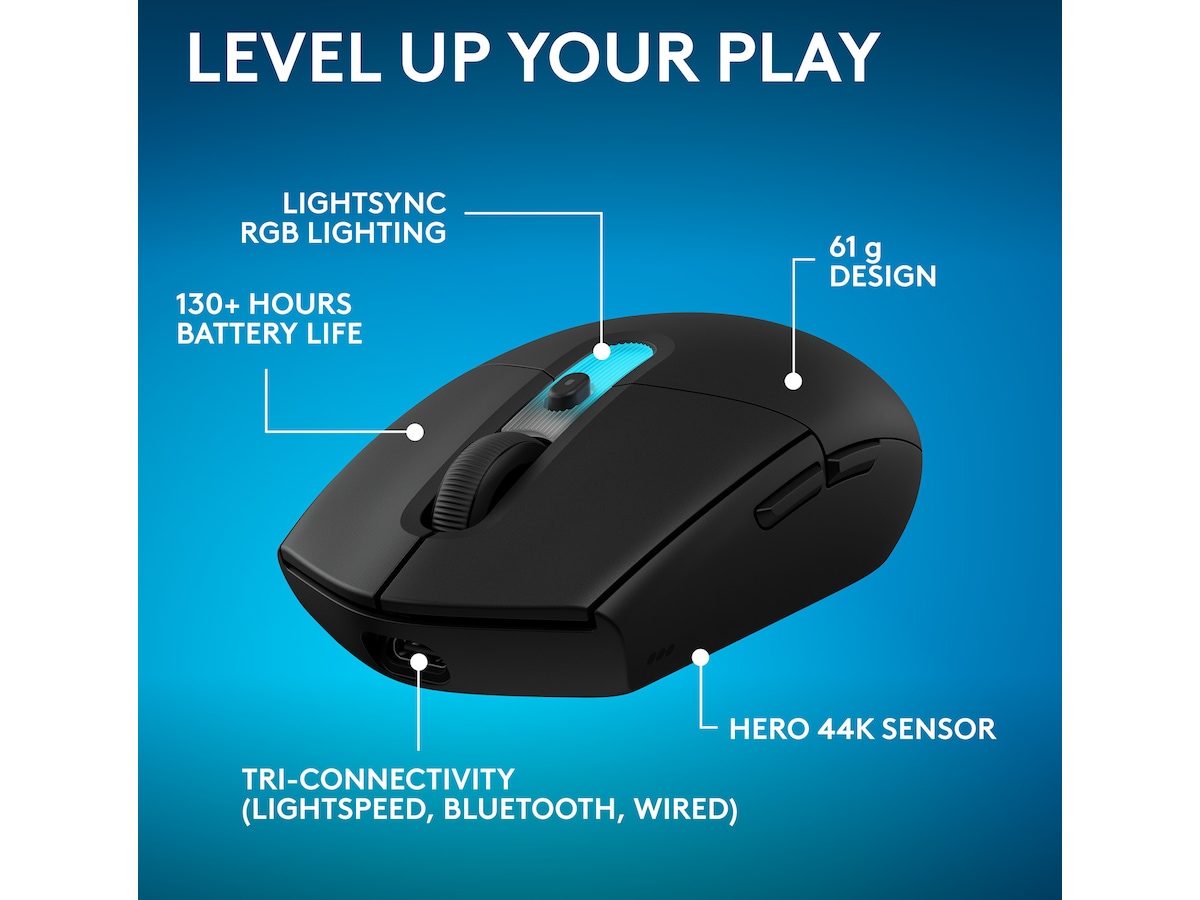 Logitech G305 X SUPERLIGHT Trådlös Spelmus (svart) Gamingmus