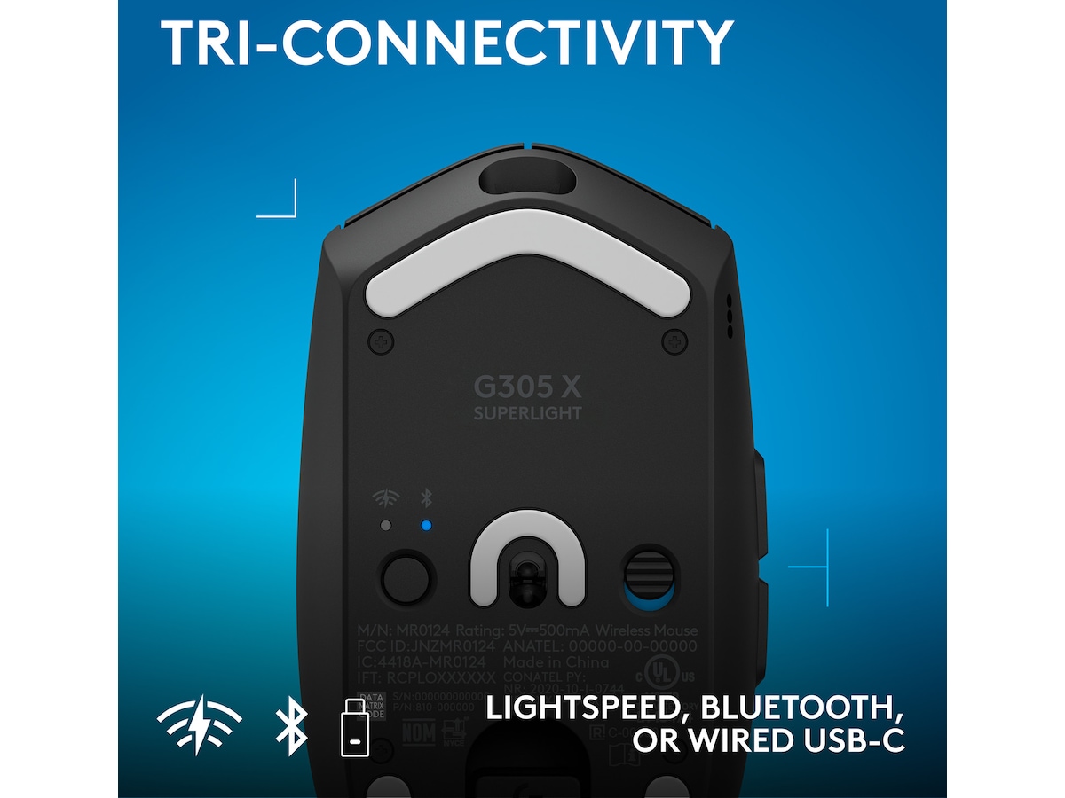 Logitech G305 X SUPERLIGHT Trådlös Spelmus (svart) Gamingmus