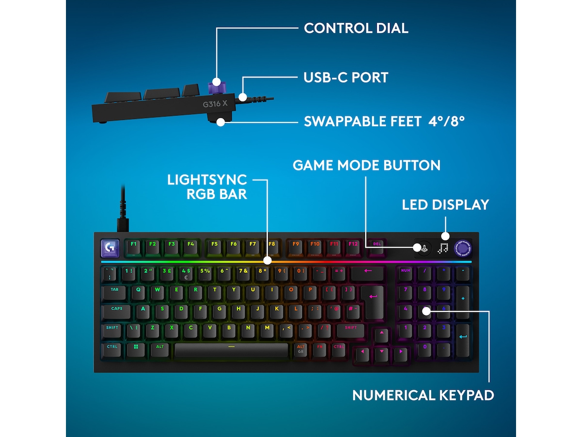 Logitech G316 X 98 speltangentbord Gamingtangentbord