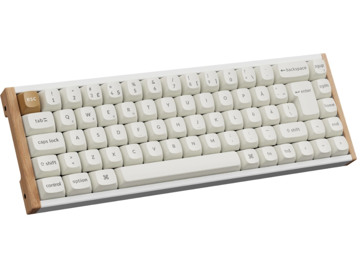 Keychron K6 HE SE trådlöst gamingtangentbord (trä/vit) -B-Grade Demo tangentbord