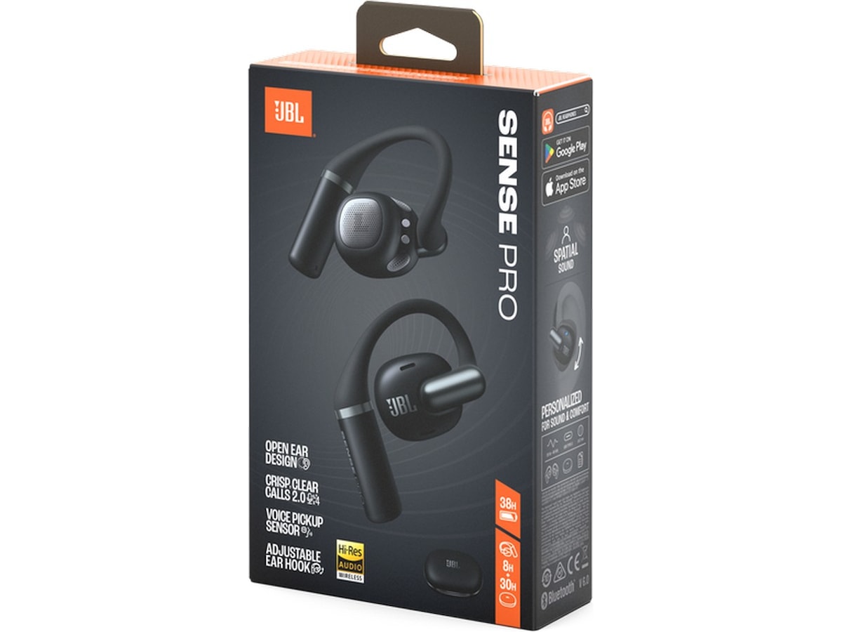 JBL Sense Pro Trådlösa öronproppar, Open-ear (svart) -B-Grade Demo headset