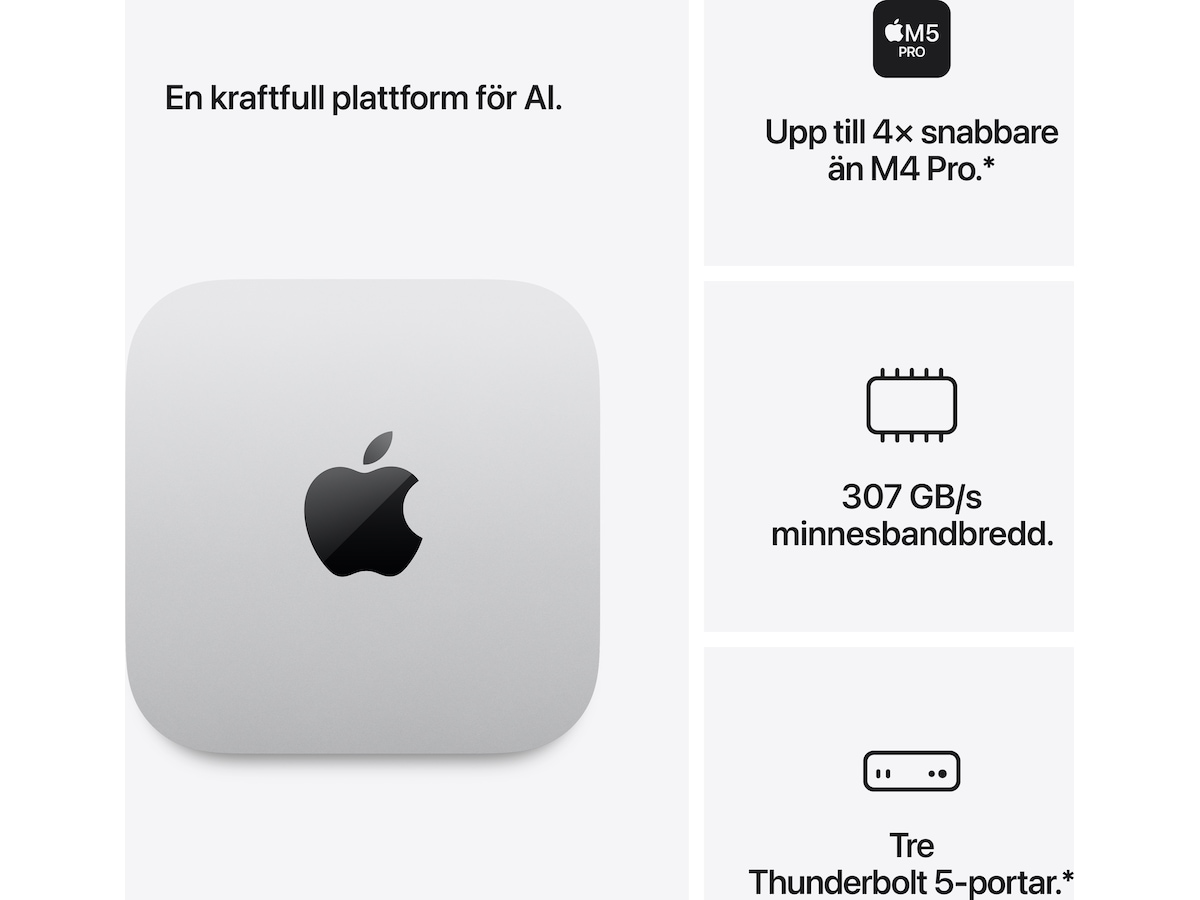 Mac mini M5 Pro (2026) 512GB Stationär dator