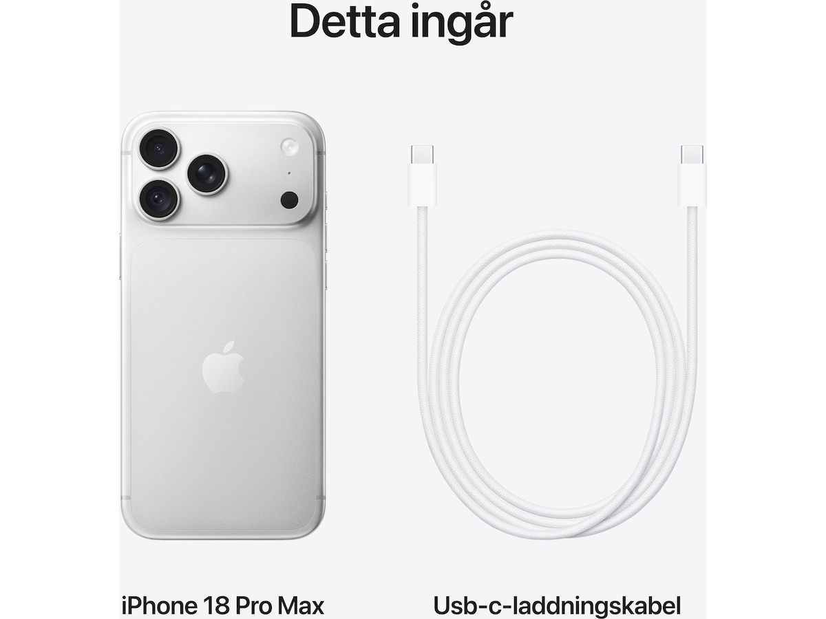iPhone 18 Pro 1TB (silver) Mobiltelefoner