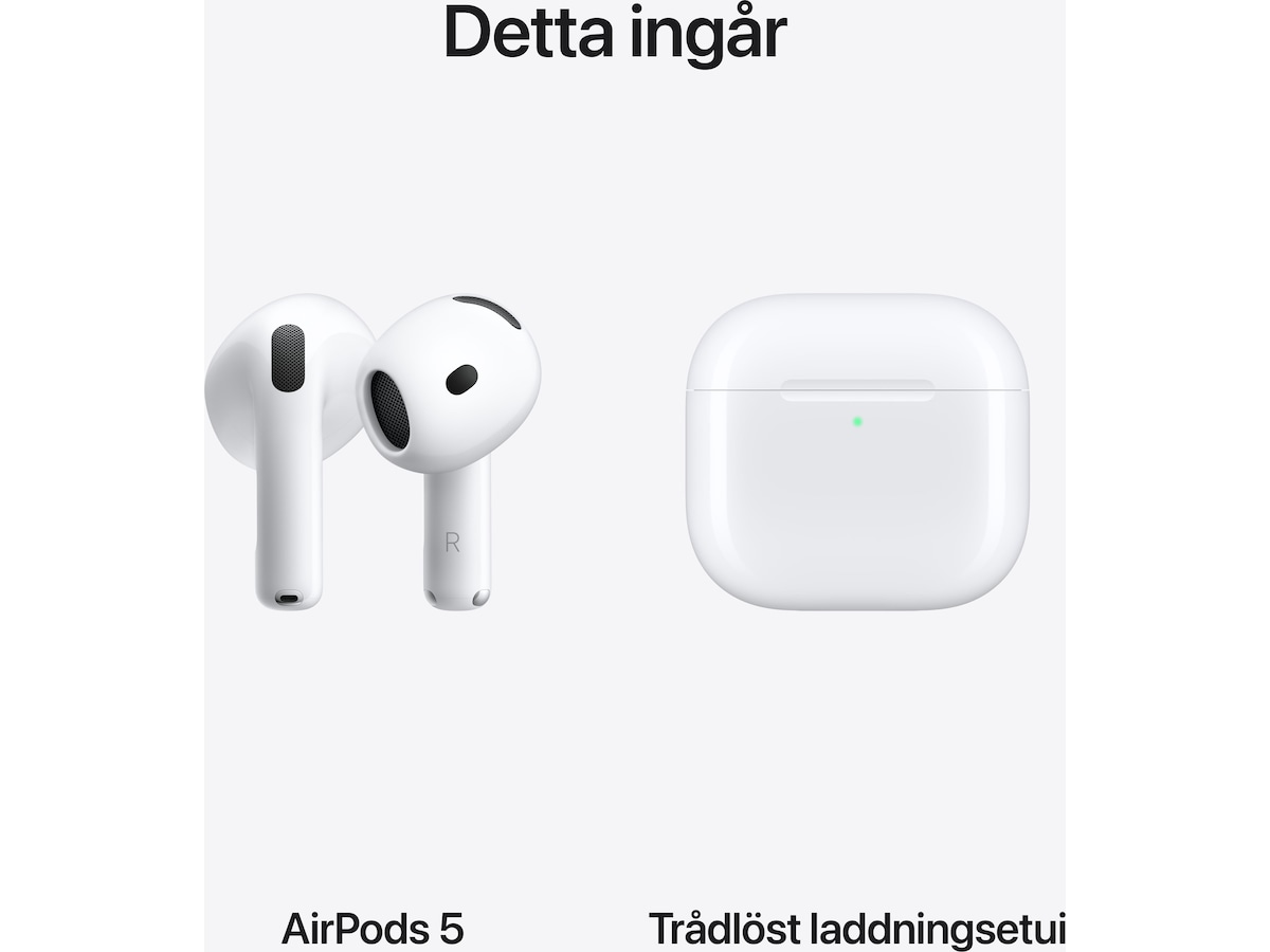 Apple AirPods 5 med trådlöst laddningsetui (vit) In-ear hörlurar
