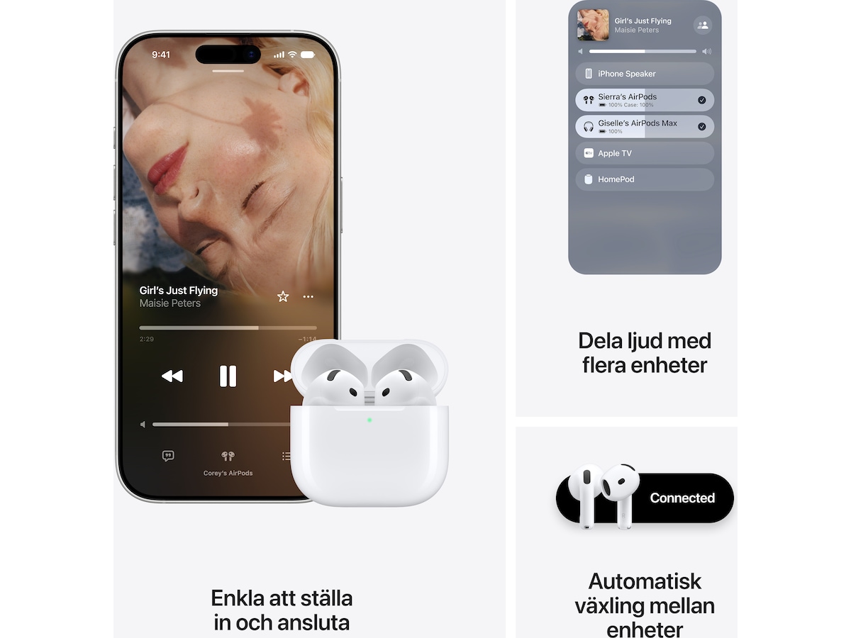 Apple AirPods 5 trådlösa hörlurar, In-ear (vit) In-ear hörlurar