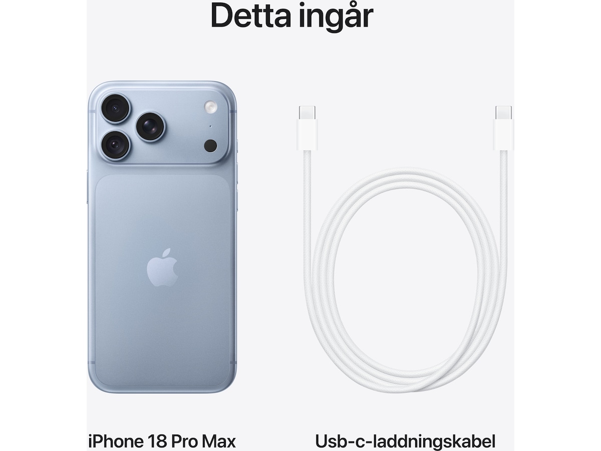 iPhone 18 Pro Max 256GB (glacier) Mobiltelefoner