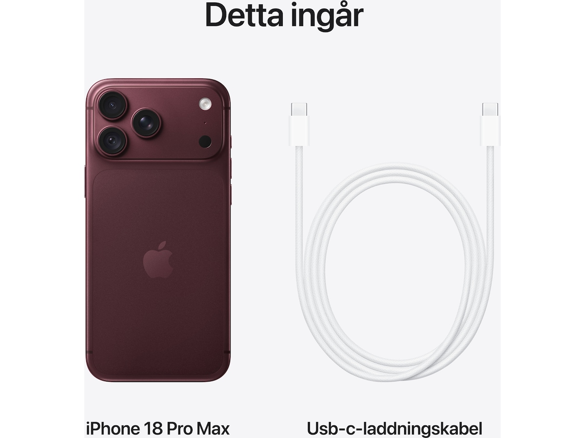 iPhone 18 Pro 512GB (burgundy) Mobiltelefoner