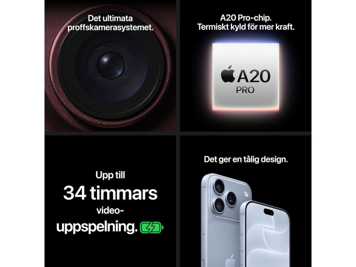 iPhone 18 Pro 256GB (svart) Mobiltelefoner