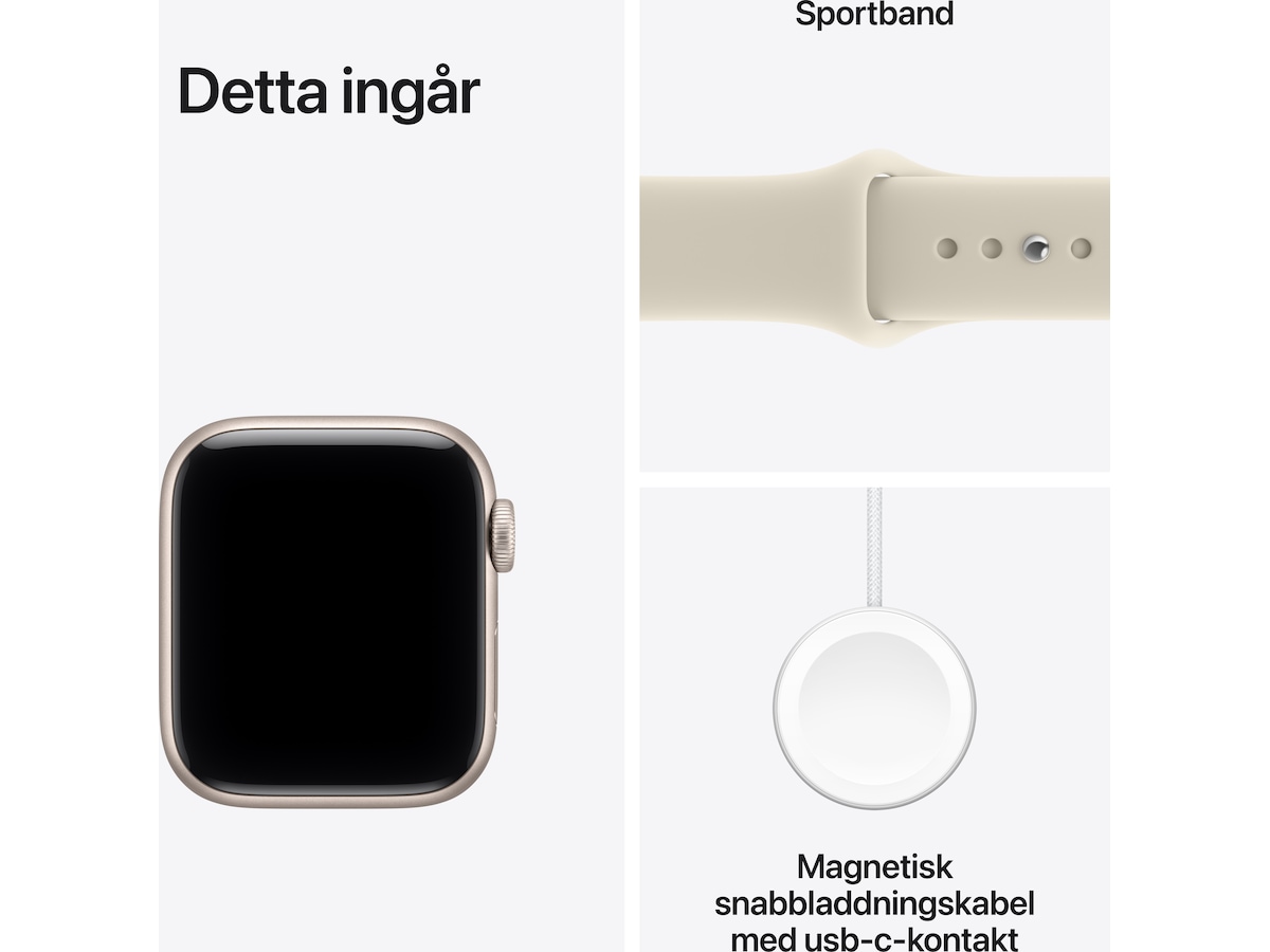 Apple Watch SE 3 GPS 40mm Aluminium (Starlight) Smartwatches