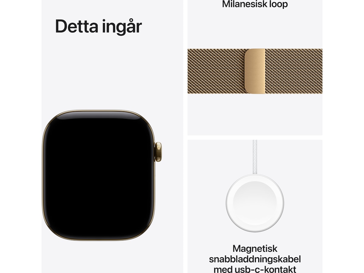 Apple Watch Series 12 GPS + LTE 46mm Titan (radiant gold) Smartwatches