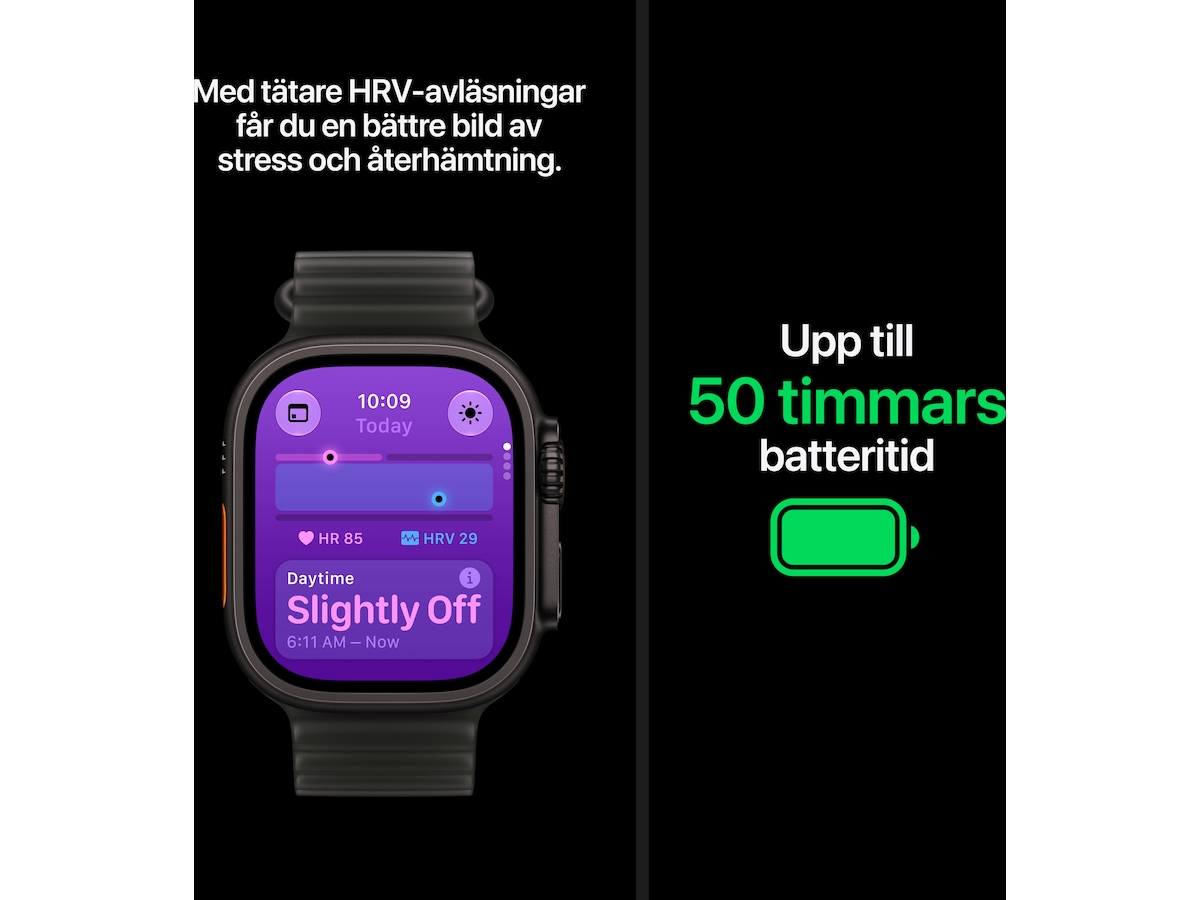 Apple Watch Ultra 4 GPS + LTE 49mm titan (svart) Smartwatches
