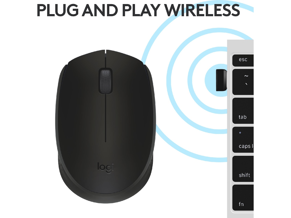Logitech B170 Trådlös Mus Svart Mus