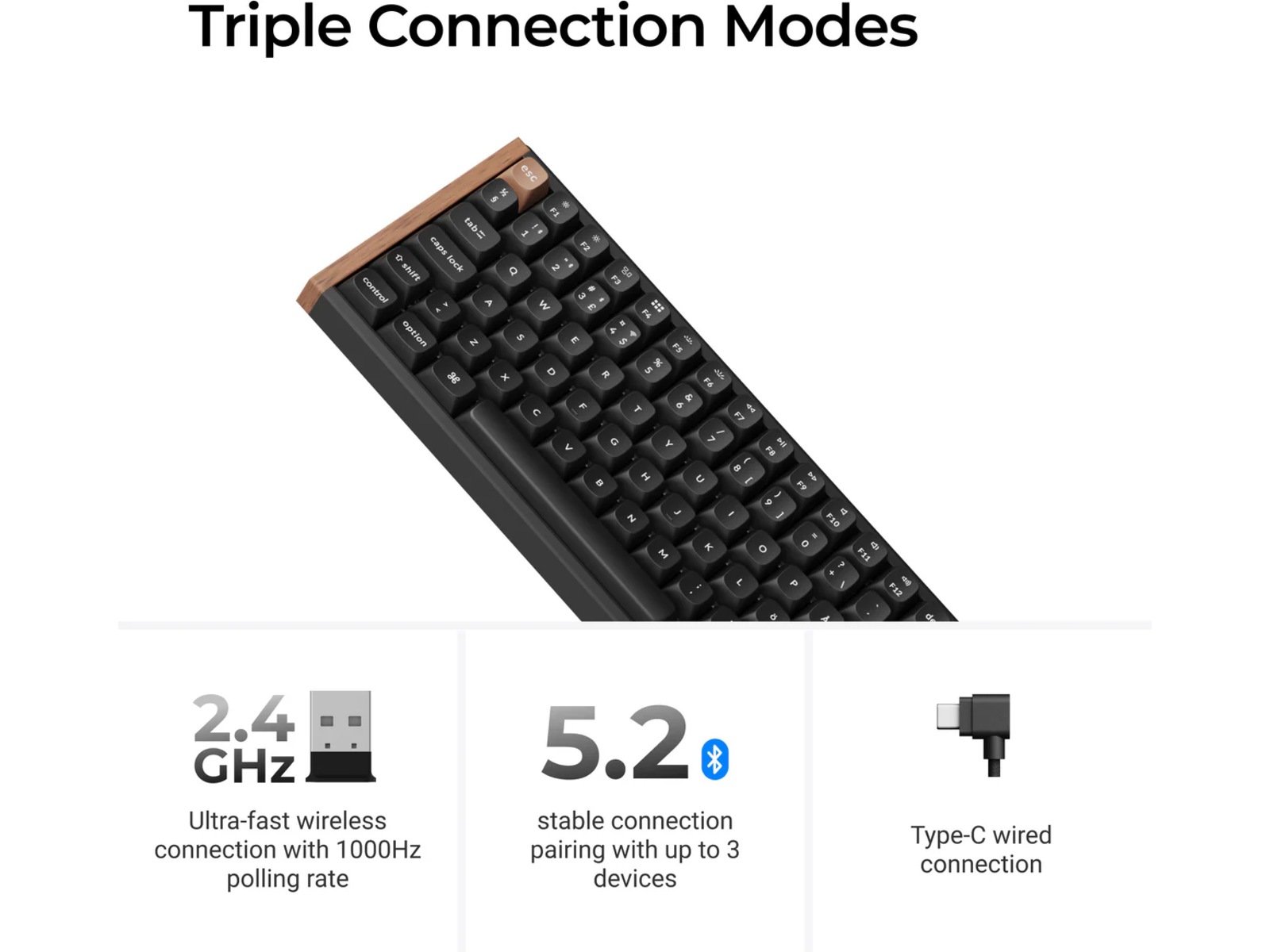 Keychron K4 HE Trådløst Gamingtastatur (sort) Gamingtangentbord