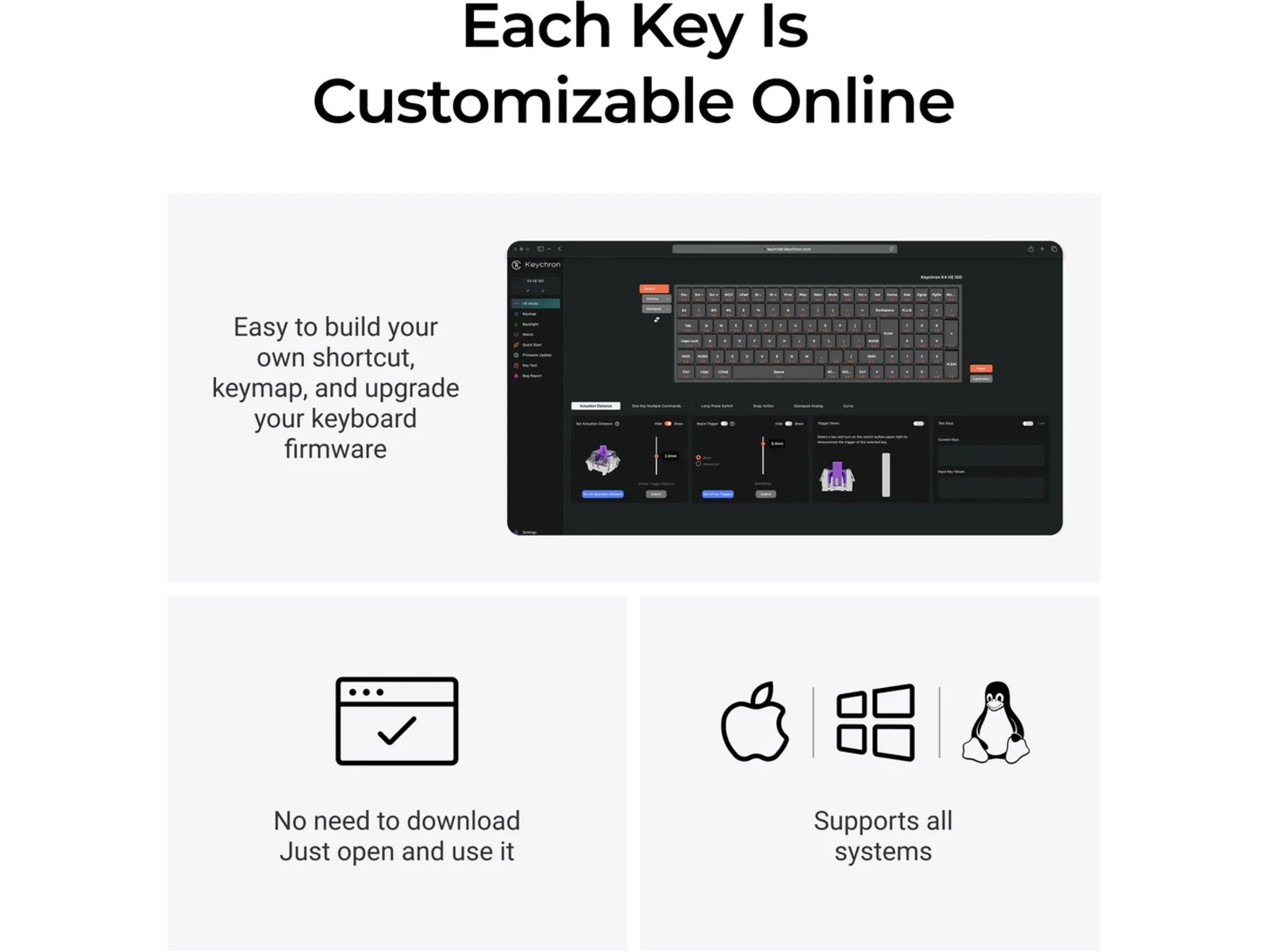 Keychron K4 HE Trådløst Gamingtastatur (sort) Gamingtangentbord