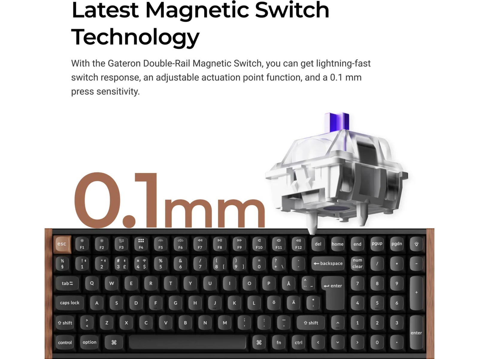 Keychron K4 HE Trådløst Gamingtastatur (sort) Gamingtangentbord