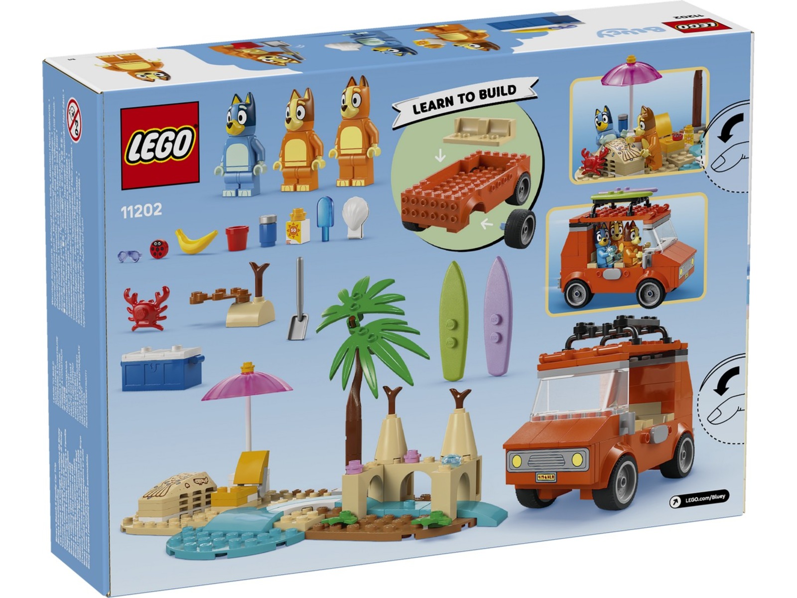 LEGO Bluey Bluey och familjens bilresa till stranden 11202 LEGO