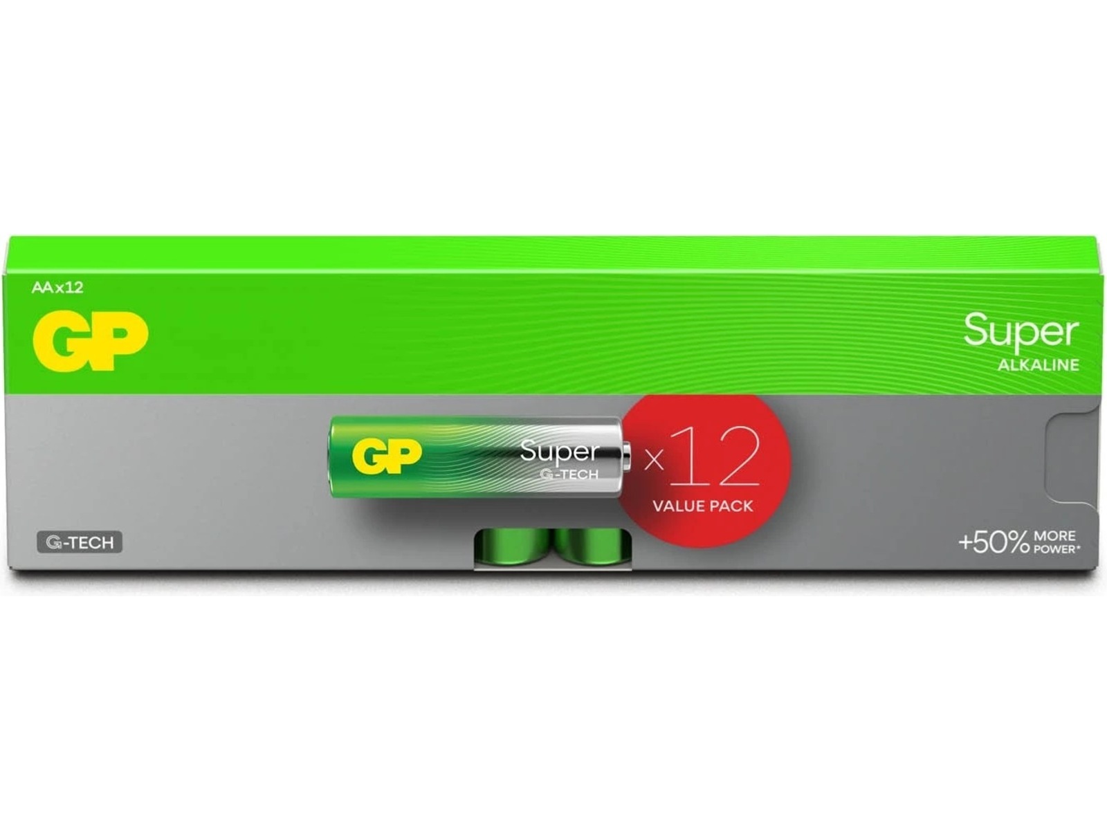 GP Super Alkaline AA/LR6-batteri, 12-pack Batterier för allmänt bruk