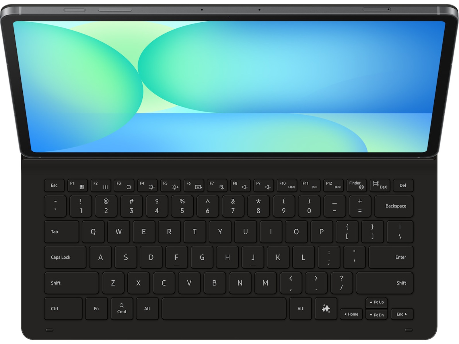 Samsung Galaxy Tab S10 FE+ Book Cover Keyboard Slim (svart) Tangentbord och pennor