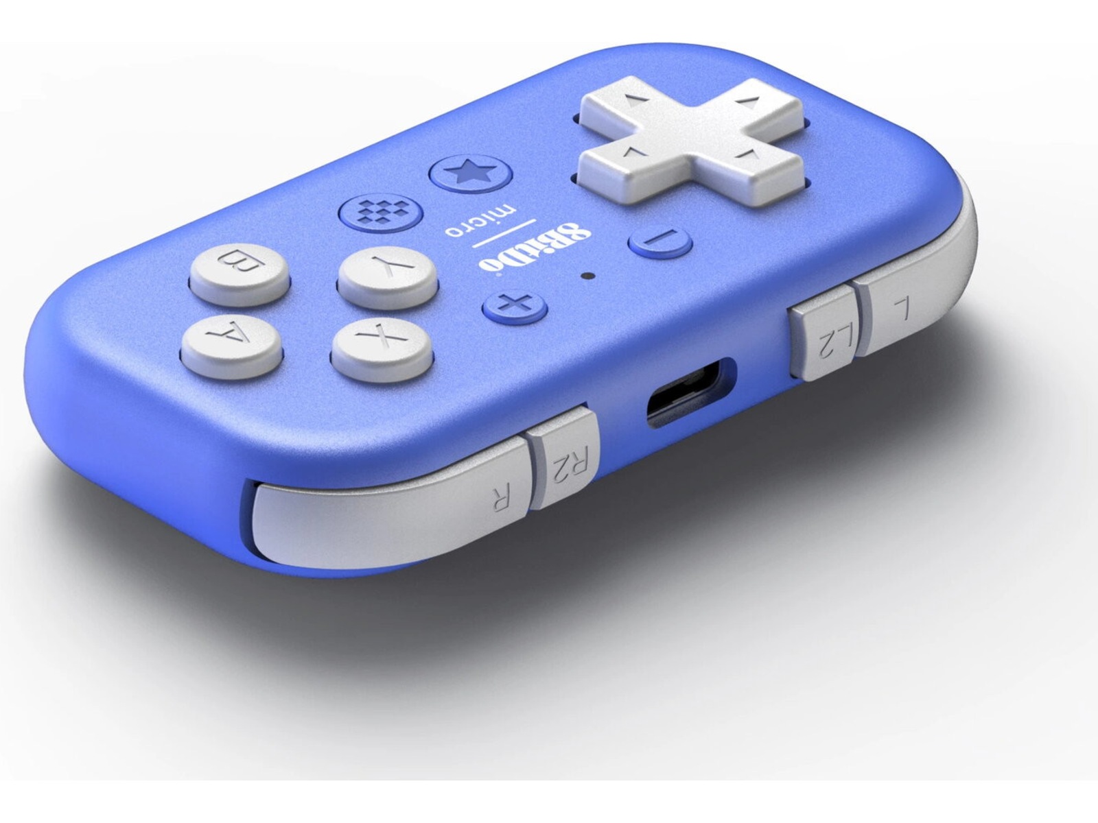8BitDo Micro Bluetooth-spelkontroll (blå) Tillbehör till spelkonsoler