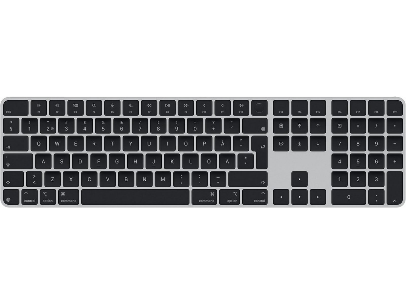 Apple Magic Keyboard med Touch ID och numeriskt tangentbord (svart) Tangentbord