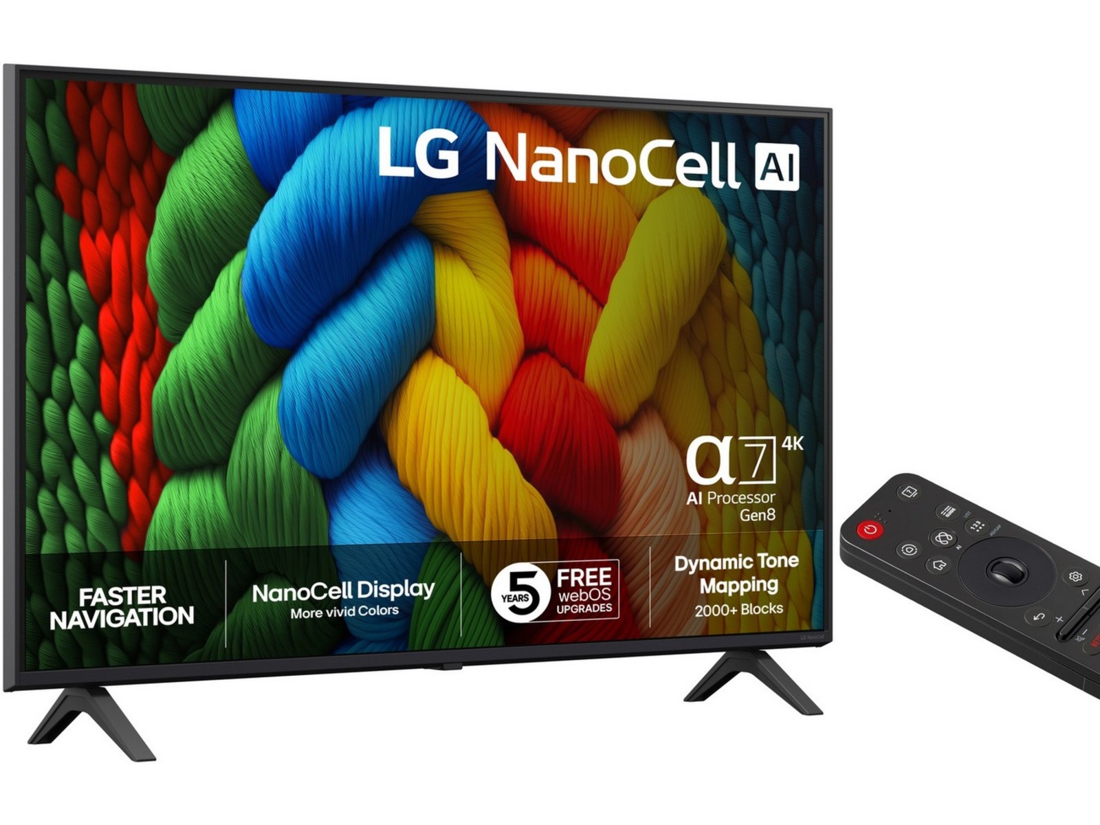 LG 43" NANO80 AI 4K NanoCell Smart TV (2025) + Soundbar  20 - 49 tums TV