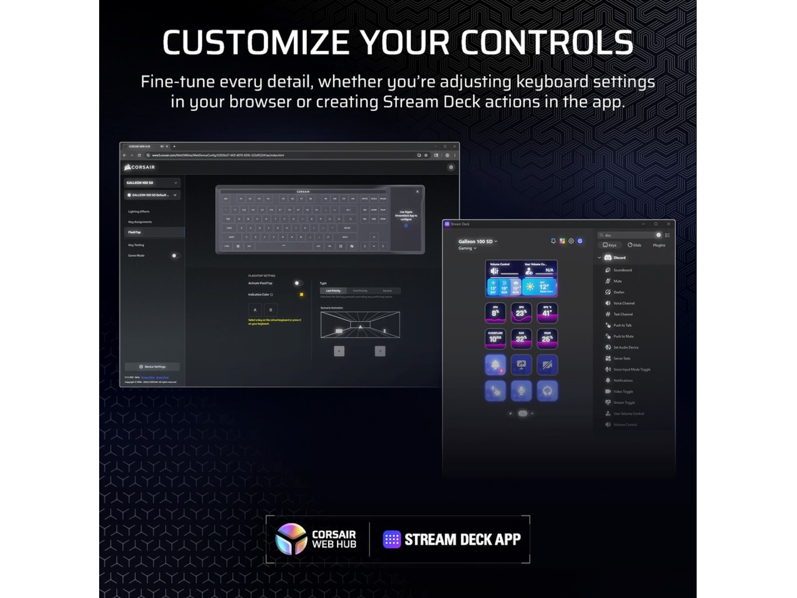 Corsair GALLEON 100 SD mekaniskt gamingtangentbord RGB Gamingtangentbord