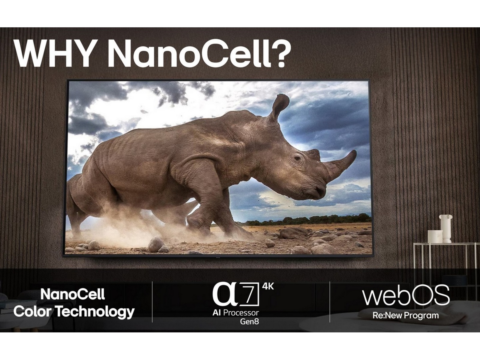 LG 55" NANO80 AI 4K NanoCell Smart TV (2025) 50 - 59 tums TV