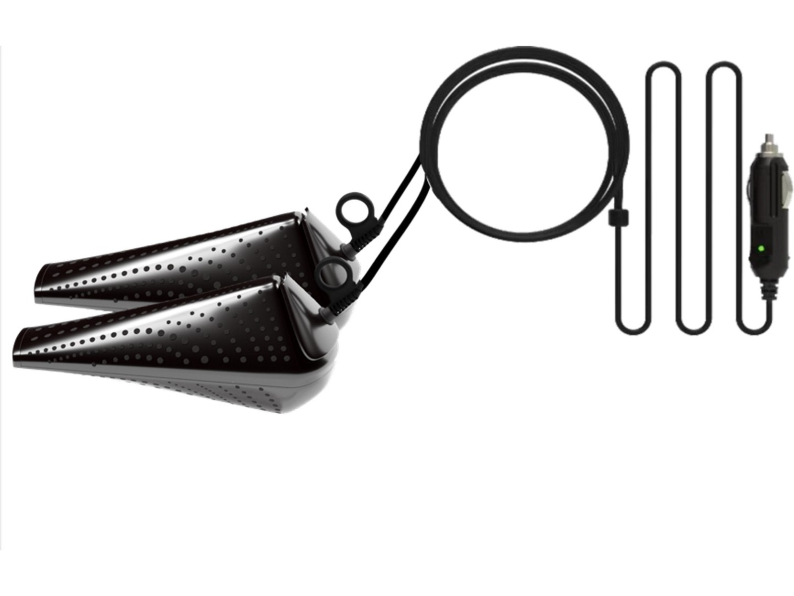 Hedgehog Drive skotork för bil + ström laddare (svart) Skotorkare