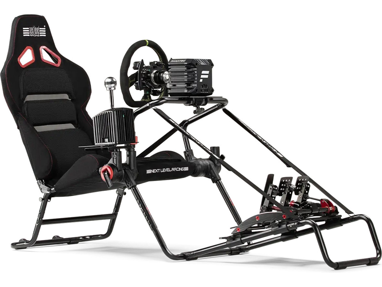 Next Level Racing GTLite Pro–kompakt GT-cockpit för DD-ratt&komfort Ratt och pedaler