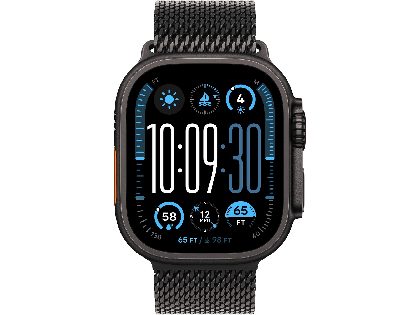 Apple Watch 49mm titan Milanese Loop (svart) -B-Grade Demo tillbehör till mobiler & smartwatches