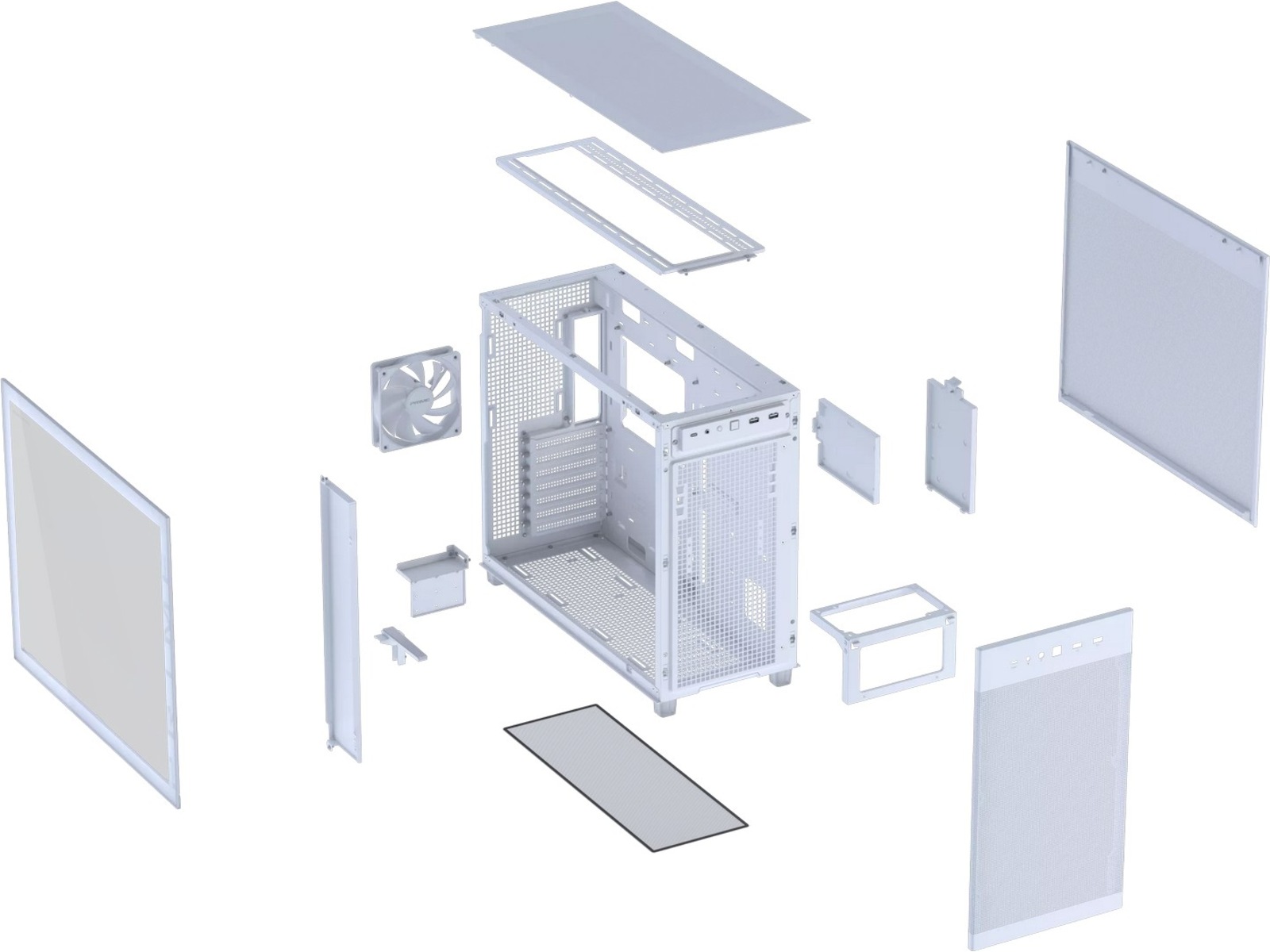 Asus Prime AP303 TG Mid Tower (vit) Midi tower