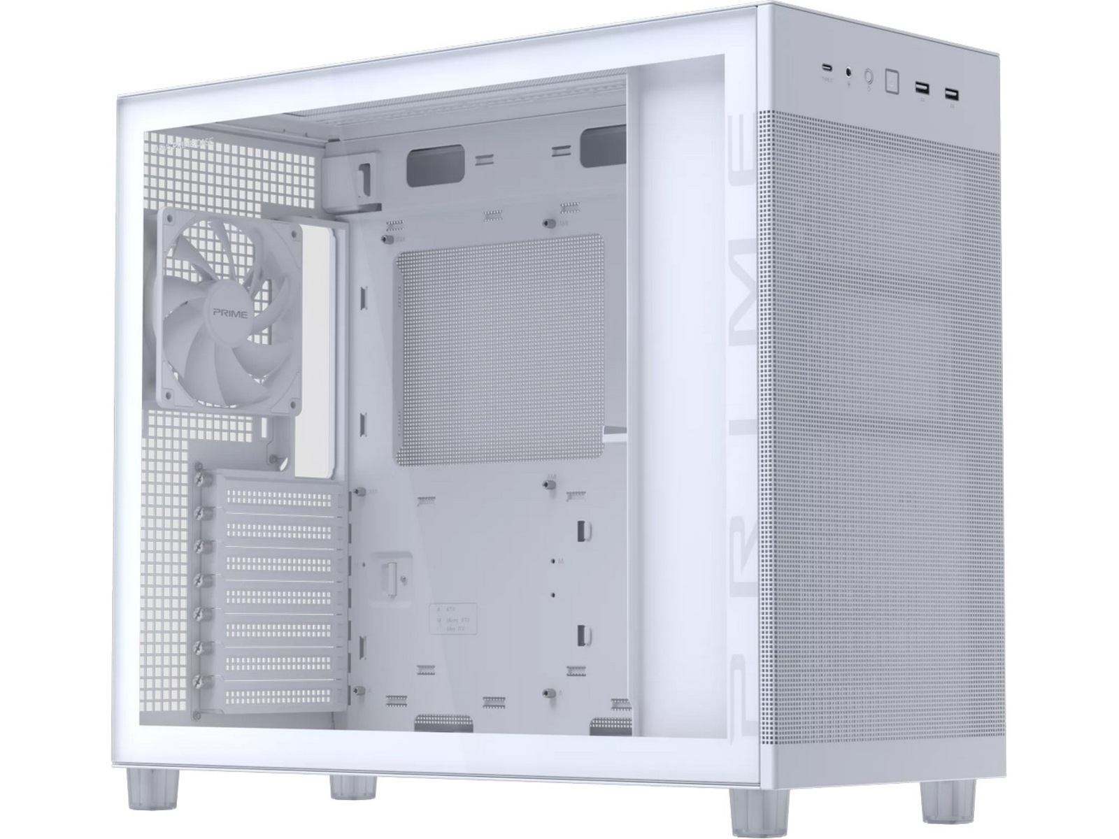 Asus Prime AP303 TG Mid Tower (vit) Midi tower