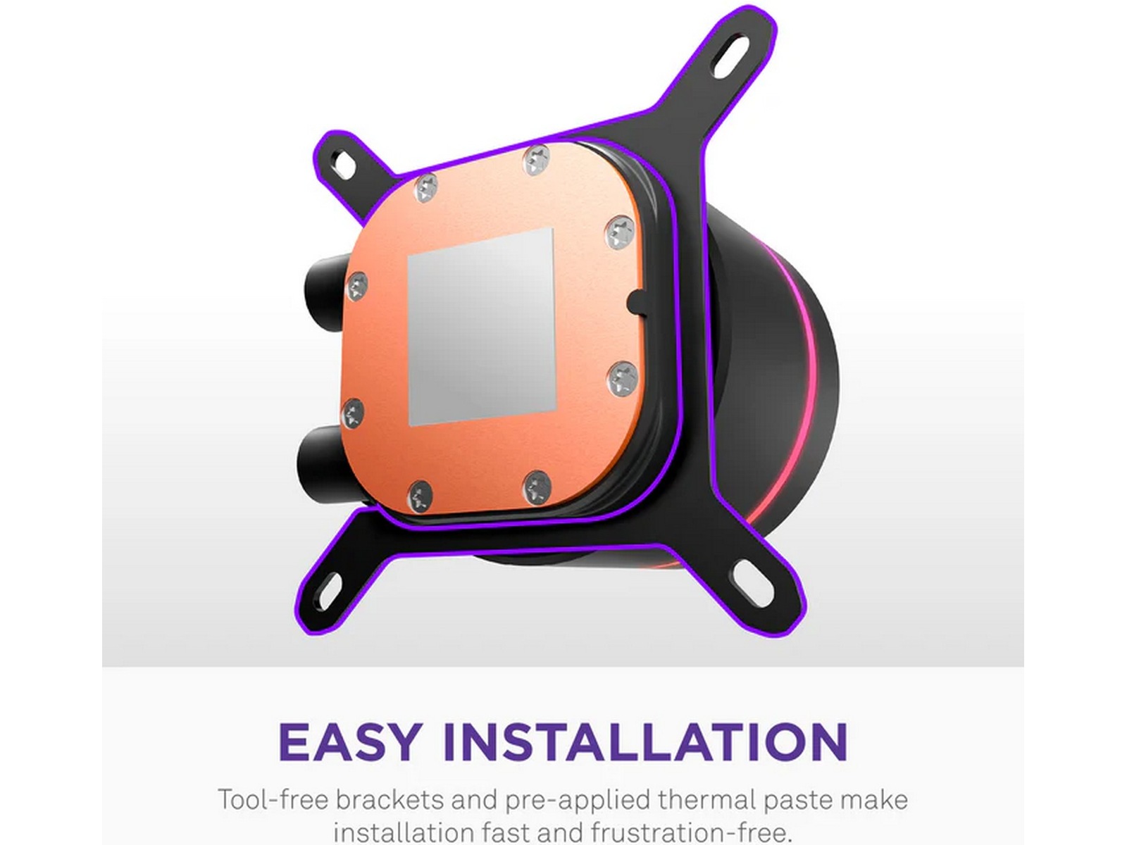 NZXT Kraken Core RGB 240mm AIO Køler (sort) CPU - Vattenkylning