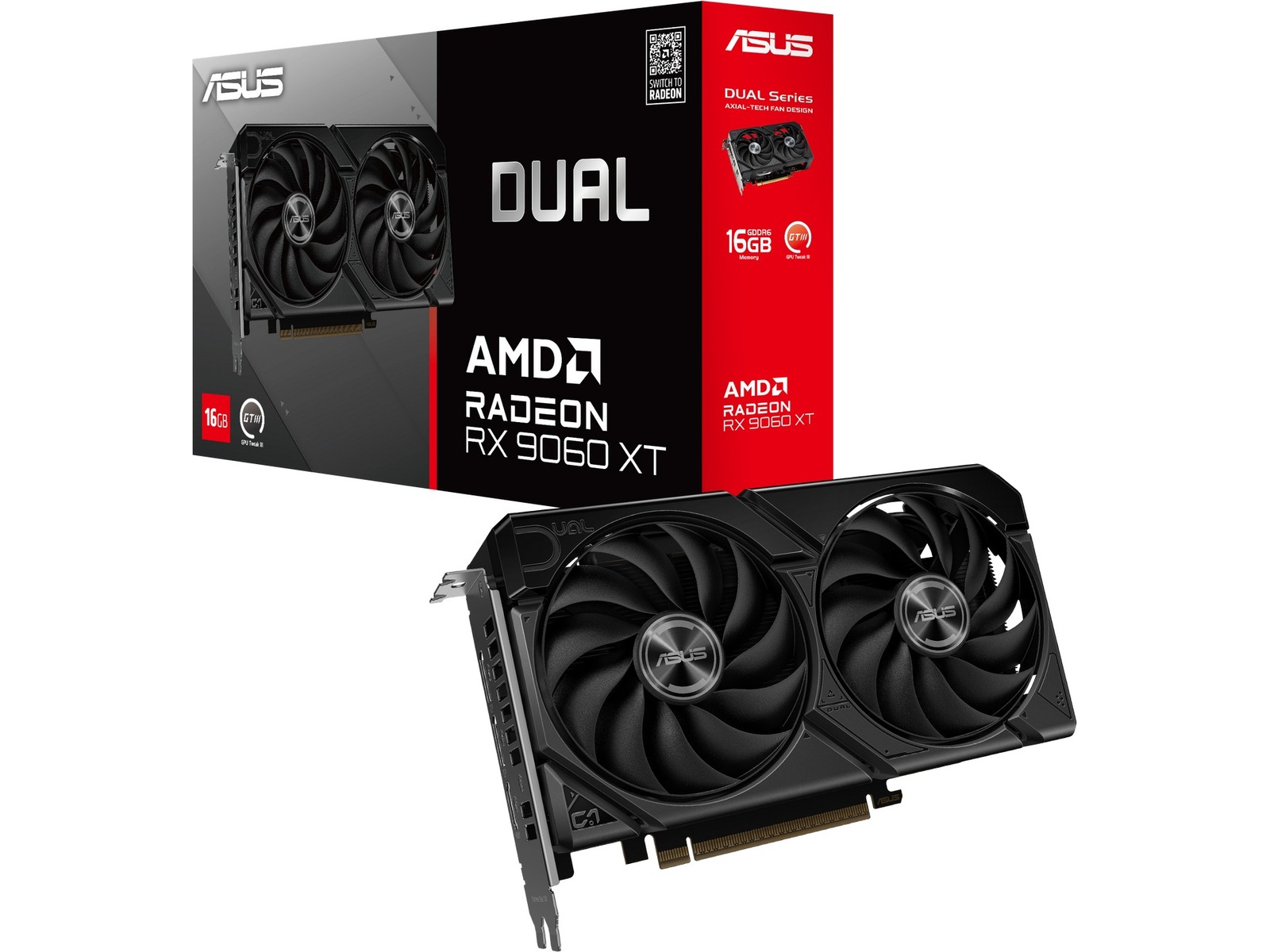 ASUS Dual Radeon RX 9060 XT Grafikkort