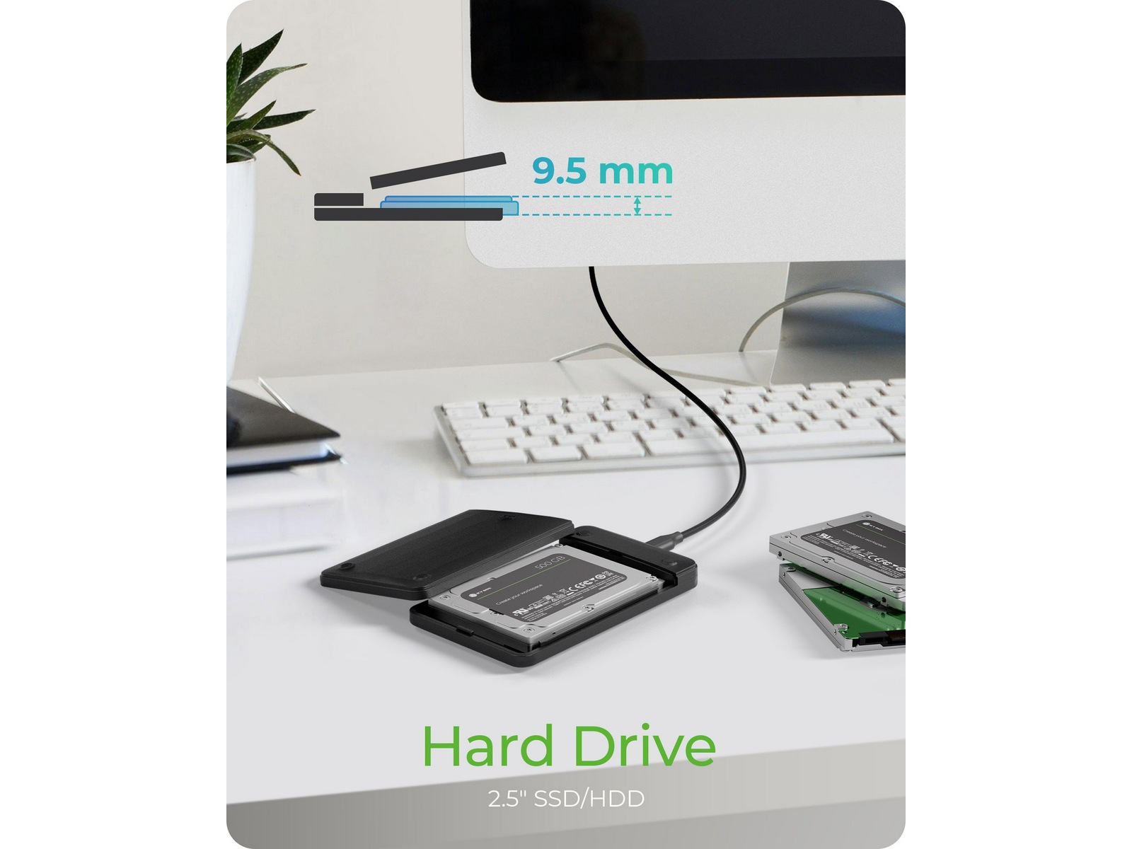 Icy Box 2.5" SATA HDD/SSD Kabinett Externa Chassi