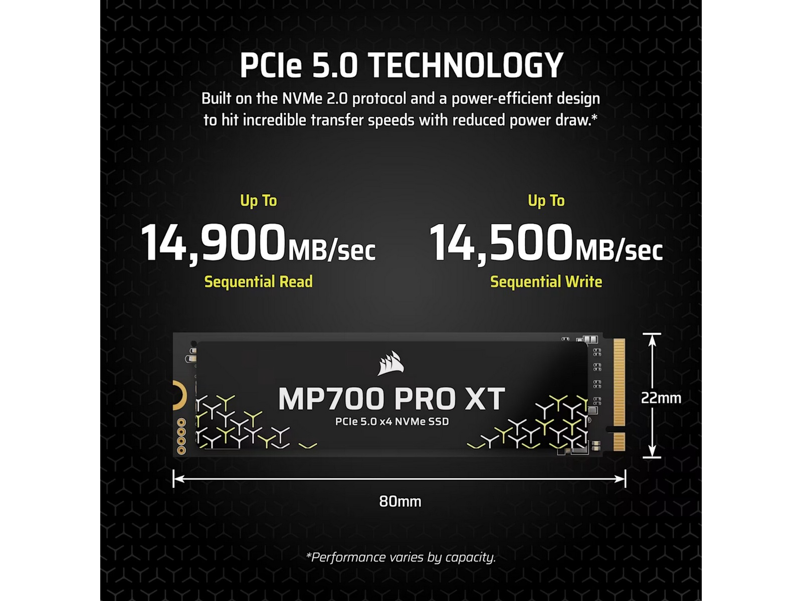 Corsair MP700 Pro XT NVMe M.2 SSD 2TB SSD M.2