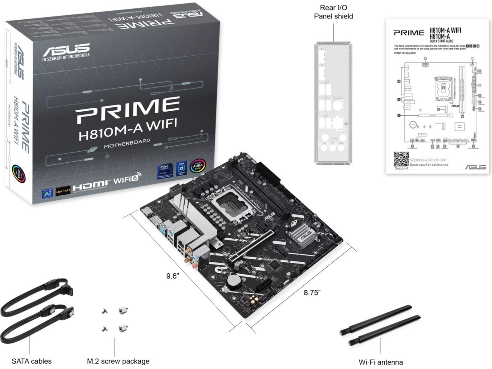Asus PRIME H810M-A WIFI moderkort Intel Socket